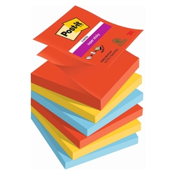 POST-IT Haftnotizblock Z-Notes Playful - 76 x 76 mm, 6x 90 Blatt, sortiert