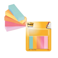 POST-IT Page Marker - 15 x 50 mm, sortiert, 5 x 50 Streifen, 670-5-BEA