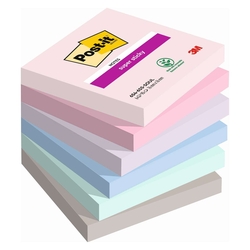 POST-IT Haftnotiz Super Sticky Notes Soulful Collection - 76 x 76 mm, 6x 90 Blatt, sortiert