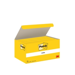 POST-IT Haftnotizblock - 38 x 51 mm, gelb, 12x 100 Blatt Karton