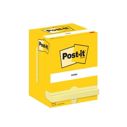 POST-IT Haftnotizblock - 76 x 102 mm, gelb, 12x 100 Blatt Karton