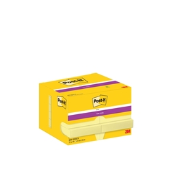 POST-IT Haftnotizblock Super Sticky - 48 x 73 mm, gelb, 12x 90 Blatt Karton