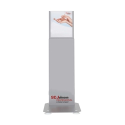 SC JOHNSON Spendersäule mit Display - 148 cm, Metall, silber