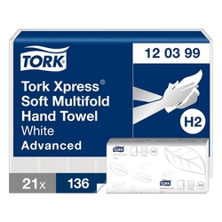 TORK Xpress® Multifold Handtücher - 2-lagig, weiß, 21x 136 Tücher