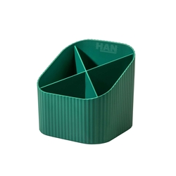 HAN Schreibköcher KARMA - 4 Fächer, Recyclingmaterial, öko-grün
