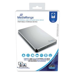 MEDIARANGE externes USB 3.0 Festplattenlaufwerk HDD - 2 TB, silber