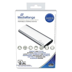 MEDIARANGE externes USB Type-C® Laufwerk SSD - 240 GB, silber