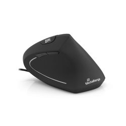 MEDIARANGE Maus MROS230 - ergonomisch, 6 Tasten, optisch, kabelgebunden, schwarz