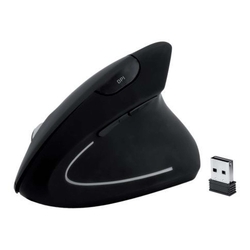 MEDIARANGE Maus MROS232 - ergonomisch, 6 Tasten, optisch, kabellos, schwarz, Rechtshänder