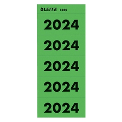 LEITZ 1424 Inhaltsschild 2024 - selbstklebend, 100 Stück, grün