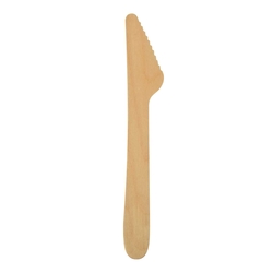 PAPSTAR Einweg Messer Holz Pure - 16,5 cm, 100 Stück