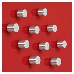 SIGEL SuperDym-Magnete C5 "Strong", Zylinder-Design, Ø 10 mm, 10 Stück