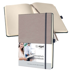 SIGEL Notizbuch Conceptum ca. A4 194 S. Dot-Lineatur 80g/m², Casual beige