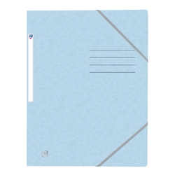 OXFORD Eckspannmappe TOP FILE+ - A4, 390 g/qm, Karton, Gummizug, pastellblau