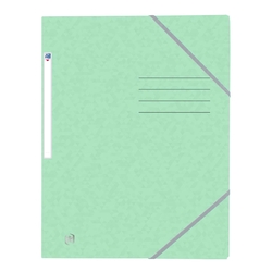 OXFORD Eckspannmappe TOP FILE+ - A4, 390 g/qm, Karton, Gummizug, pastellgrün