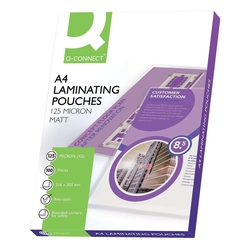 Q-CONNECT Laminierhülle - A4, 125 mym, matt, 100 Stück