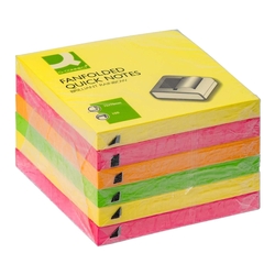 Q-CONNECT Haftnotiz Z-Notes - 76 x 76 mm, sortiert, 6x 100 Blatt