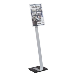 DURABLE Präsentationsständer CRYSTAL SIGN STAND A3, DIN A3, metallic silber