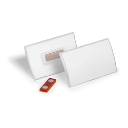DURABLE Namensschild Magnet - 90 x 54 mm, Kunststoff, transparent, 10 Stück