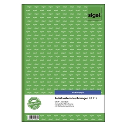 SIGEL Reisekostenabrechnungen monatlich - A4, SD, MP, 50 Blatt