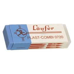 LÄUFER Radierer Plast-COMBI 65x21x12mm