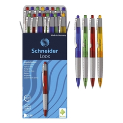 SCHNEIDER Druckkugelschreiber Loox - M, blau (dokumentenecht), sortiert