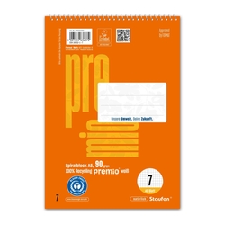 STAUFEN PREMIO Spiralblock LIN 7 - A5, 40 Blatt, 7 mm kariert, 90 g/qm