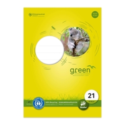 STAUFEN GREEN Arbeitsblätterblock LIN 21 - A4, 50 Blatt, 80 g/qm, 9mm liniert