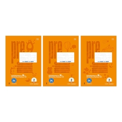 STAUFEN PREMIO Arbeitsblock LIN 2 - A4, 50 Blatt, 4 mm liniert, 90 g/qm, orange