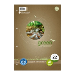 STAUFEN GREEN Ringbucheinlage - LIN22, A4, 50 Blatt, 70g/qm, 5mm, kariert