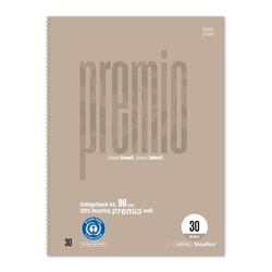 STAUFEN PREMIO Collegeblock LIN 30 - A4, 80 Blatt, blanco, 90 g/qm, sand