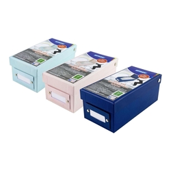 STYLEX Lern- und Karteikartenbox - A8 für 400 Karten, Karton, sortiert