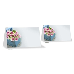 KOMMA³ Tischkarte - 8 Stück, Rosen