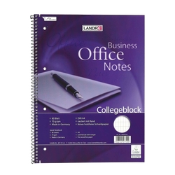 LANDRE Collegeblock - A4+, rautiert, 70 g/qm, 80 Blatt