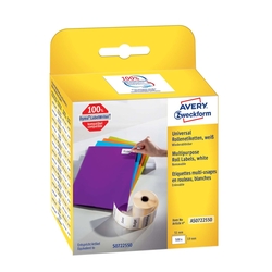 AVERY ZWECKFORM Rollen-Etiketten - 19 x 51 mm, weiß, ablösbar, 500 Etiketten