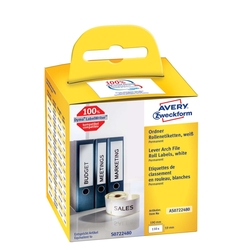 AVERY ZWECKFORM Rollen-Etiketten Ordner - 59 x 190 mm, weiß, permanent, 110 Etiketten