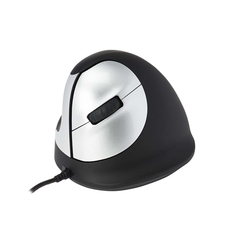 R-Go Tools Ergonomische Maus HE - Mittel (Handlänge 165-185mm), Linkshänder, kabelgebunden, schwarz
