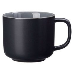 RITZENHOFF&BREKER Kaffee Obertasse Jasper - 240 ml, Keramik, schwarz, 6 Stück