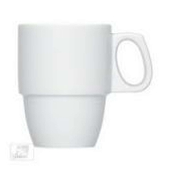 BAUSCHER Kaffeebecher Dimension - 0,29 l, Porzellan, weiß, 6 Stück