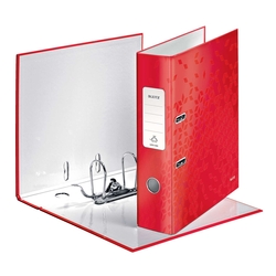 LEITZ 1005 Qualitäts-Ordner WOW - A4, breit, Schlitz, rot