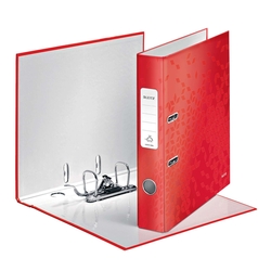 LEITZ 1006 Qualitäts-Ordner WOW - A4, schmal, Schlitz, rot