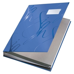 LEITZ 5745 Unterschriftsmappe Design, 18 Fächer, blau