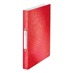 LEITZ 4257 Ringbuch WOW - A4, PP, 2 Ringe, 25 mm, rot