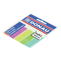 DONAU Indexstreifen, 12x45mm, 5x25 Blatt, farbig sortiert