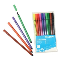 DONAU Fineliner - 0,4 mm, 10 Farben sortiert