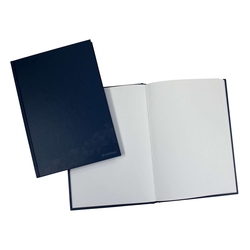 DONAU Geschäftsbuch - A5, 96 Blatt, 70 g/qm, blanko, blau