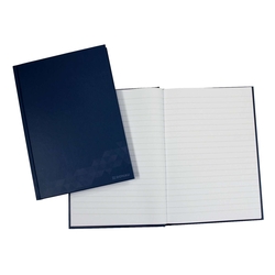 DONAU Geschäftsbuch - A5, 96 Blatt, 70 g/qm, liniert, blau
