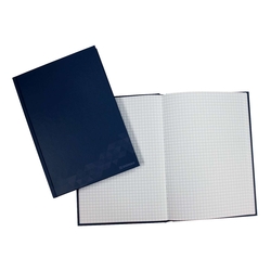 DONAU Geschäftsbuch - A5, 96 Blatt, 70 g/qm, kariert, blau
