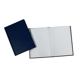DONAU Geschäftsbuch - A6, 96 Blatt, 70g/qm, kariert, blau