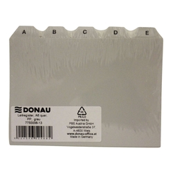 DONAU Leitregister, A6 quer, PP, grau